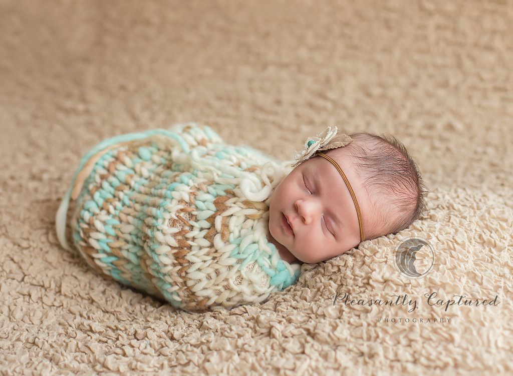 Beautiful newborn girl makes 4 North Carolina Newborn Photographer