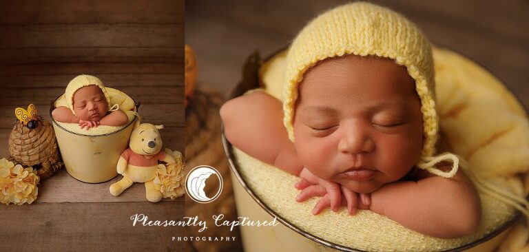 Winnie the pooh newborn setup - richlands nc Newborn photographer