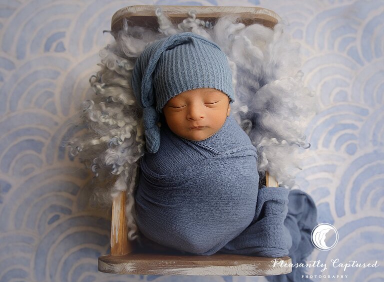 acksonville NC Baby Photography – Newborn Boy With Full Head of Hair