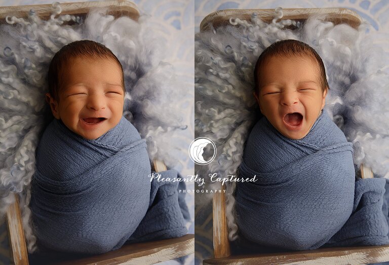 Camp Lejeune Newborn Session – Baby Boy in Soft Blues