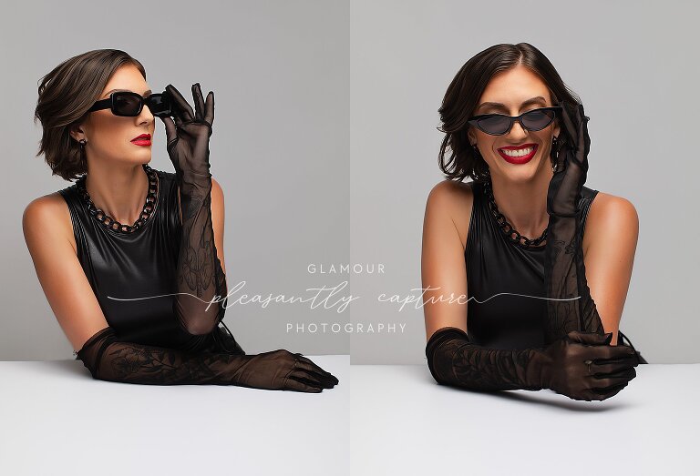 Jacksonville NC luxury glamour photographer captures birthday transformation session